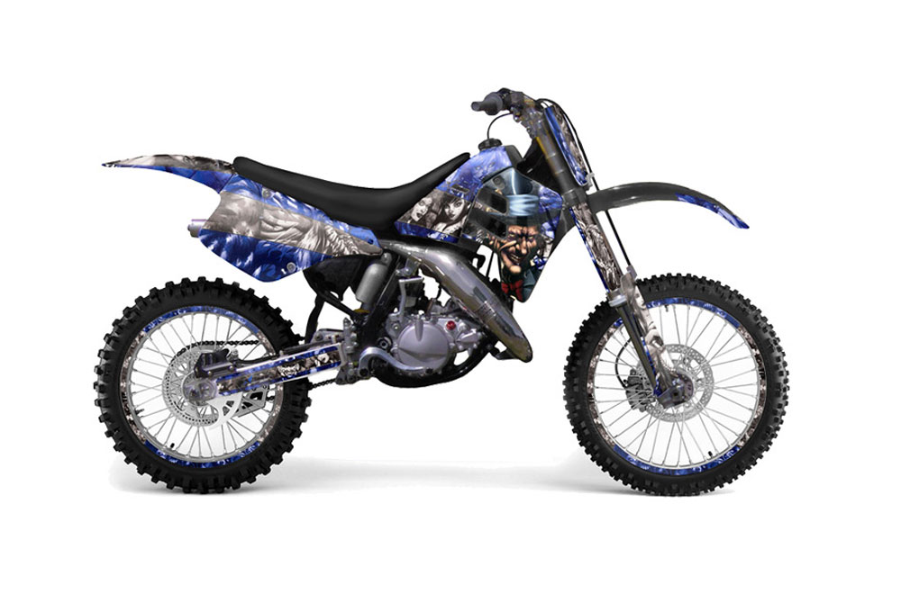 Suzuki RM 125 Dirt Bike Graphic Kit - 1992 Mad Hatter Blue