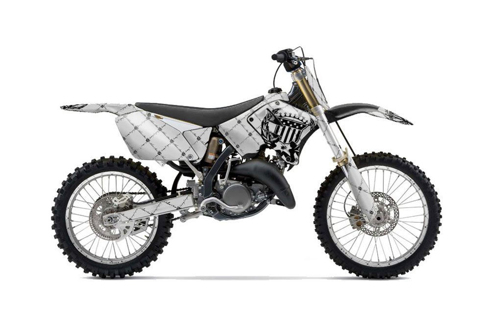 Suzuki RM 250 Dirt Bike Graphic Kit - 2001-2009 Silver Star - Reloaded Silver