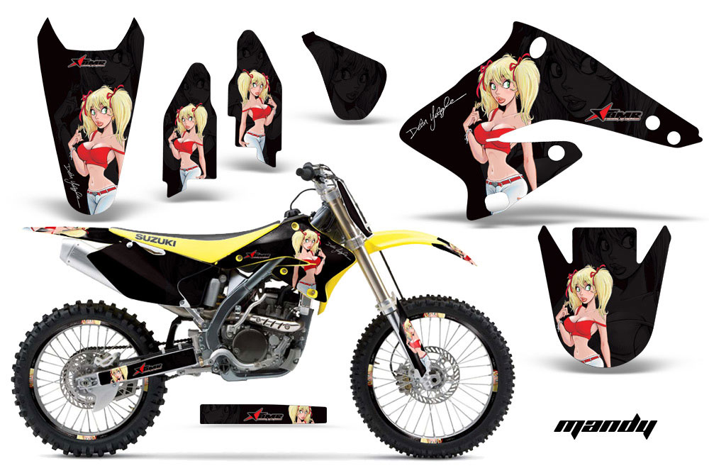 Suzuki RMZ 250 Dirt Bike Graphic Kit - 2004-2006 Mandy Black