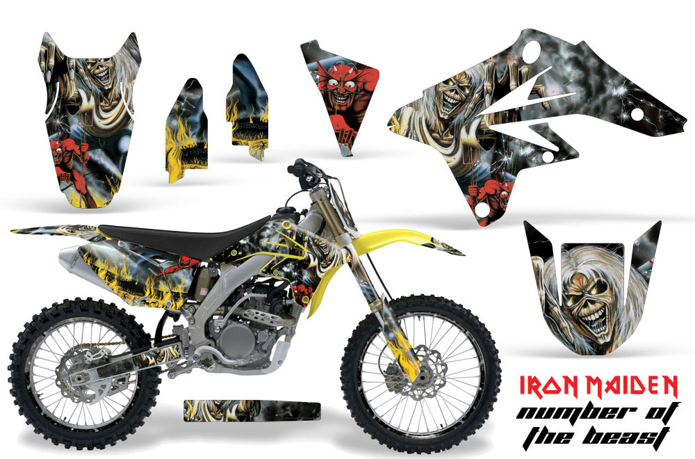 Suzuki RMZ 250 Dirt Bike Graphic Kit - 2007-2009 Number of the Beast