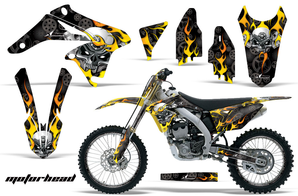 Suzuki RMZ 250 Dirt Bike Graphic Kit - 2010-2016 Motorhead Black
