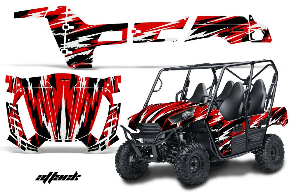 Kawasaki Teryx 800 4 Door Graphic Kit - 2013-2015 Attack Red