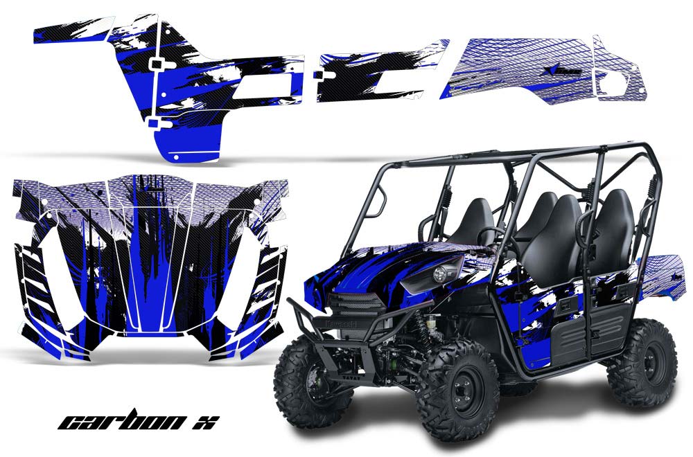 Kawasaki Teryx 800 4 Door Graphic Kit - 2013-2015 Carbon X Blue