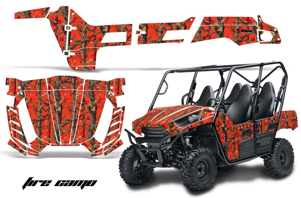 Kawasaki Teryx 800 4 Door Graphic Kit - 2013-2015 Fire Camo Camo