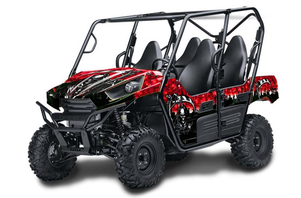 Kawasaki Teryx 800 4 Door Graphic Kit - 2013-2015 Reaper Red