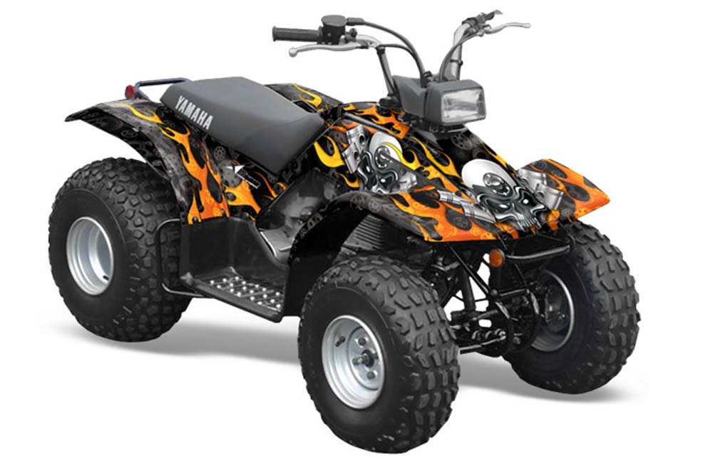Yamaha Breeze 125 ATV Graphic Kit - 1989-2007 Motorhead Black