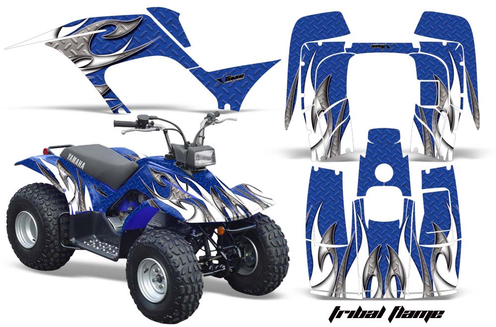 Yamaha Breeze 125 ATV Graphic Kit - 1989-2007 Tribal Flame Blue