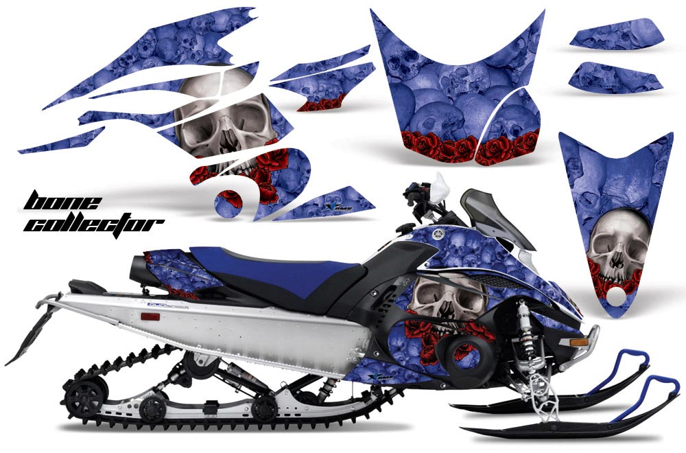 Yamaha FX Nytro Sled Graphic Kit - 2008-2014 Bone Collector Blue
