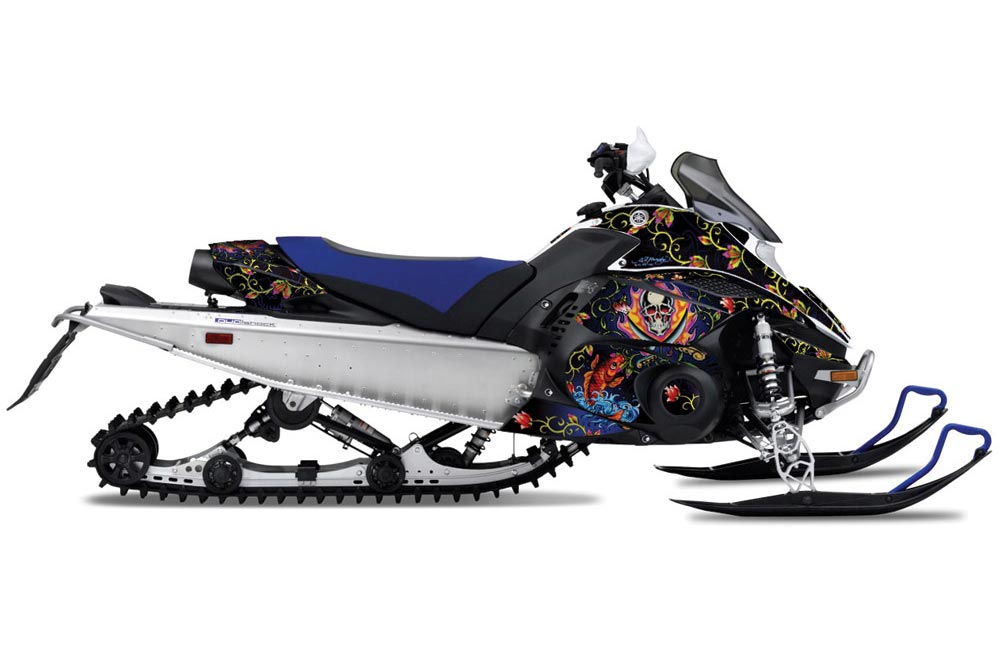 Yamaha FX Nytro Sled Graphic Kit - 2008-2014 Ed Hardy - Pirates Blue