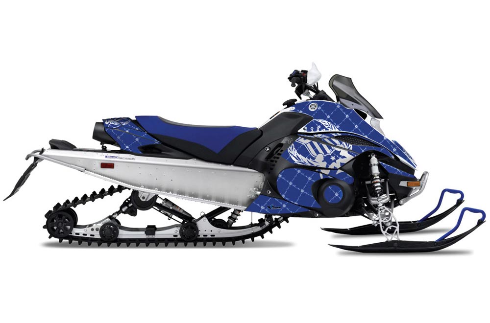 Yamaha FX Nytro Sled Graphic Kit - 2008-2014 Silver Star - Reloaded Blue
