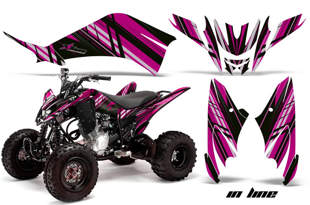 Yamaha Raptor 125 ATV Graphic Kit - 2011-2014 In Line Pink