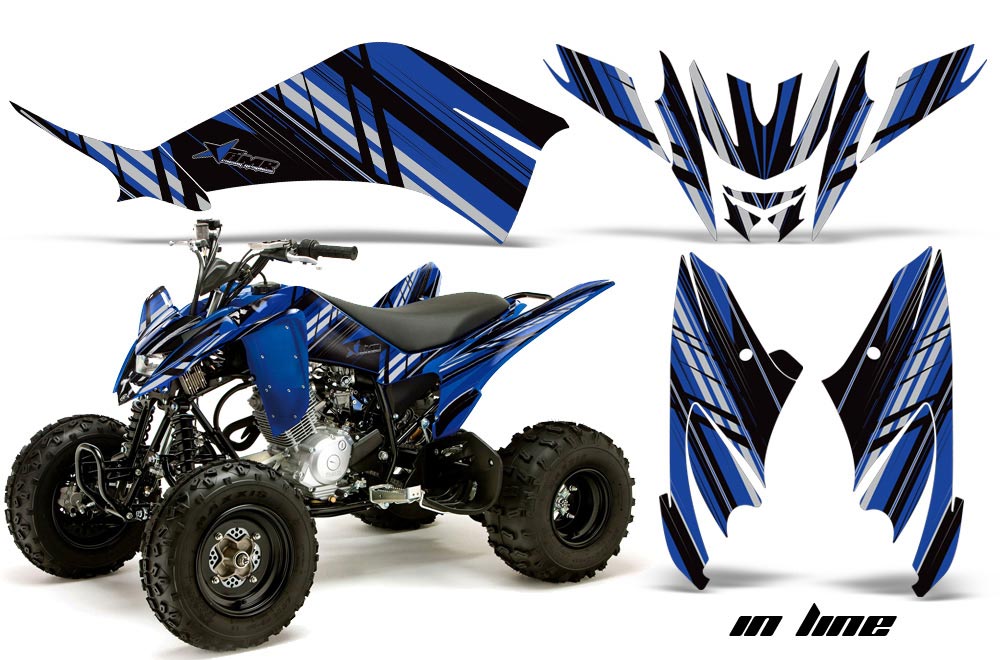 Yamaha Raptor 125 ATV Graphic Kit - 2011-2014 In Line Blue