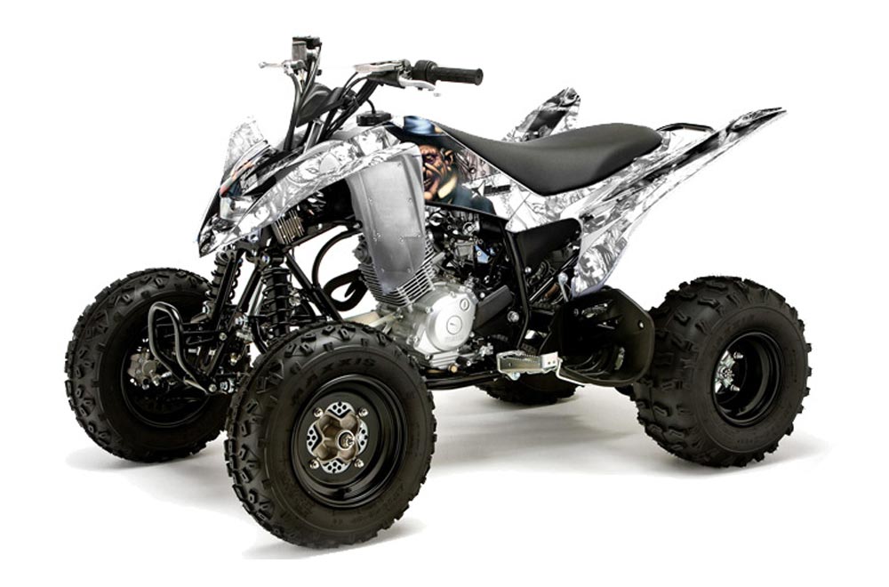 Yamaha Raptor 125 ATV Graphic Kit - 2011-2014 Mad Hatter Silver