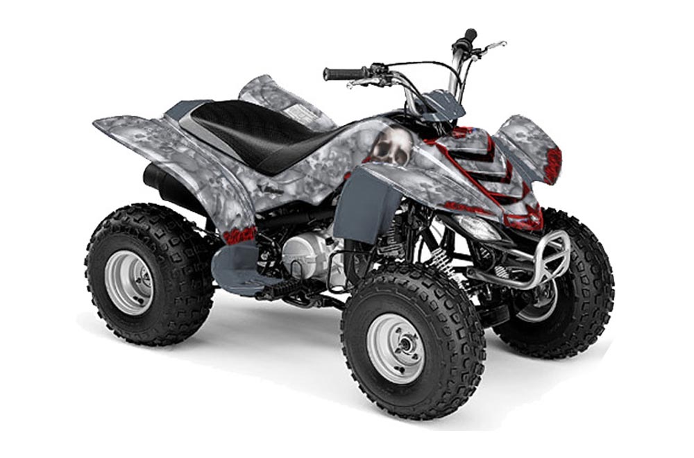 Yamaha Raptor 80 ATV Graphic Kit - 2003-2016 Bone Collector Silver