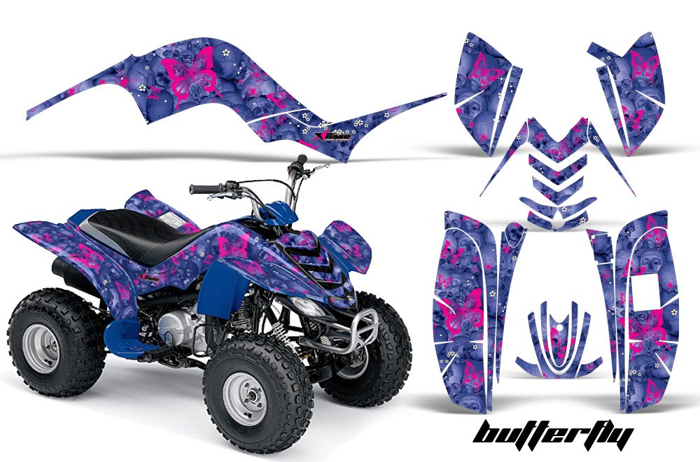 Yamaha Raptor 80 ATV Graphic Kit - 2003-2016 Butterfly Blue