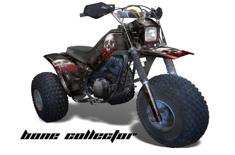 Yamaha Shaft DX 225 - 3 Wheeler ATV Graphic Kit - 1983-1985 Bone Collector Black