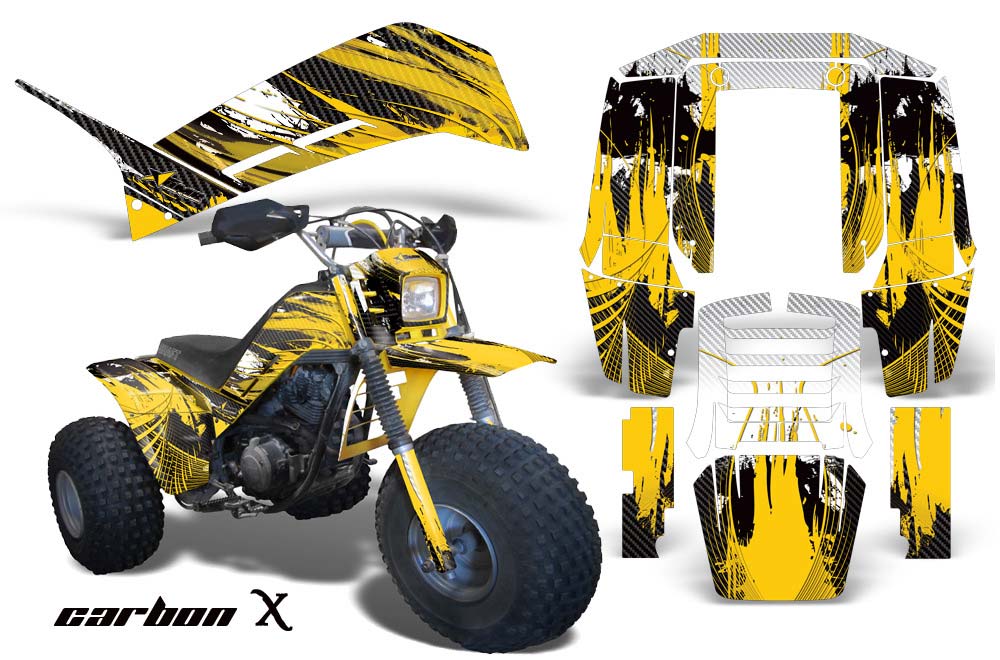Yamaha Shaft DX 225 - 3 Wheeler ATV Graphic Kit - 1983-1985 Carbon X Yellow