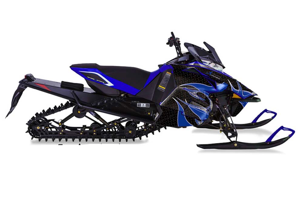 Yamaha Viper SR / SRT / RTX / SE Sled Graphic Kit - 2014-2016 Tribal Flames Blue