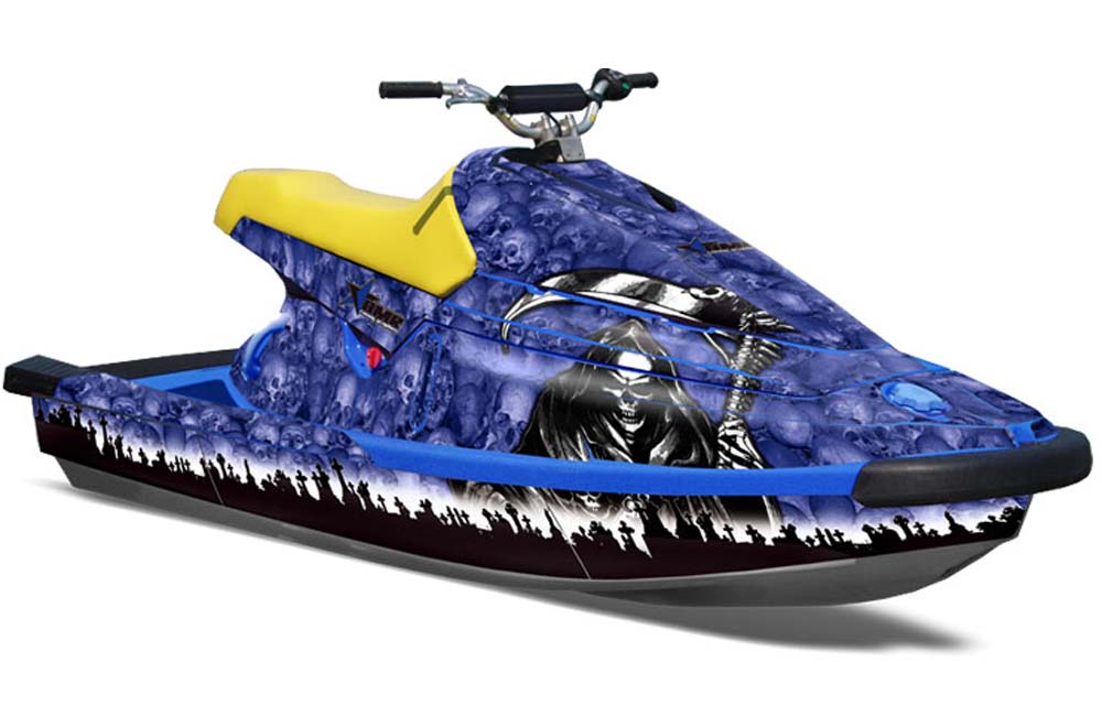 Yamaha Wave Blaster Jet Ski Graphic Kit - 1993-1996 Reaper Blue