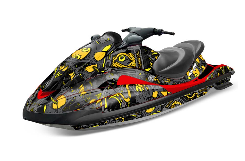 Yamaha Wave Runner Jet Ski Graphic Kit 2002-2005 Tune In Yellow