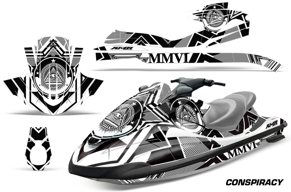Yamaha Wave Runner Jet Ski Graphic Kit 2002-2005 Conspiracy White
