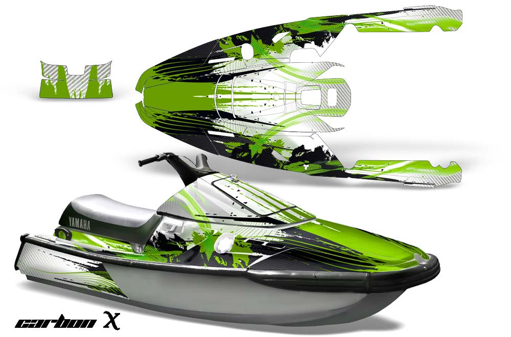 Yamaha Wave Runner 3 Jet Ski Graphic Kit - 1991-1996 Carbon X Green