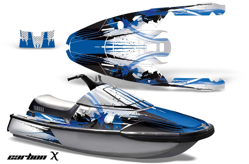 Yamaha Wave Runner 3 Jet Ski Graphic Kit - 1991-1996 Carbon X Blue