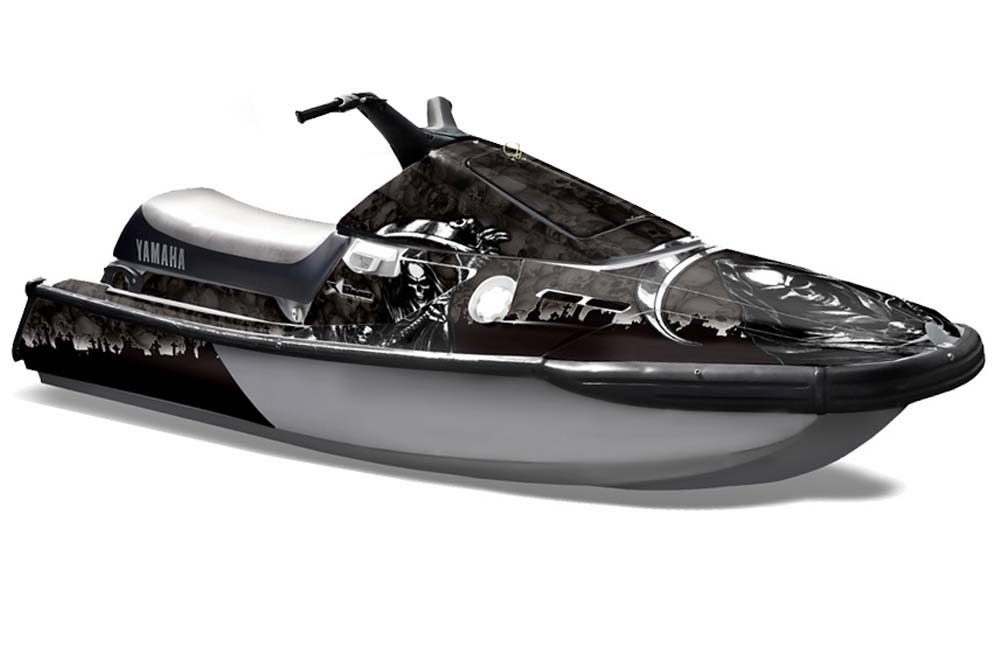 Yamaha Wave Runner 3 Jet Ski Graphic Kit - 1991-1996 Reaper Black