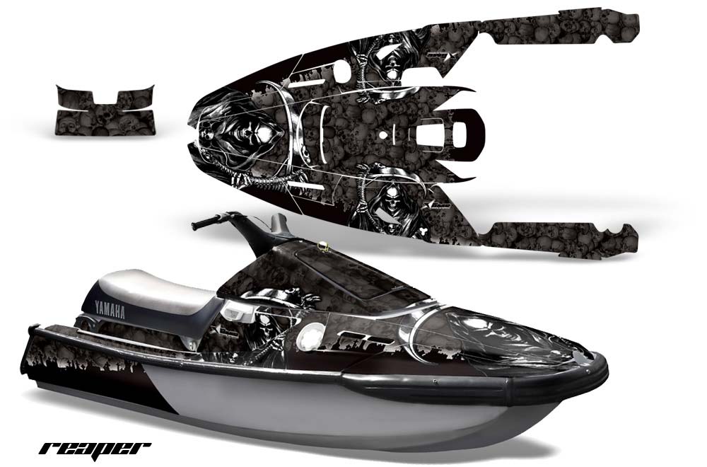 Yamaha Wave Runner 3 Jet Ski Graphic Kit - 1991-1996 Reaper Black