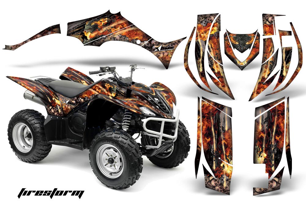 Yamaha Wolverine ATV Graphic Kit - 2006-2012 Firestorm Black