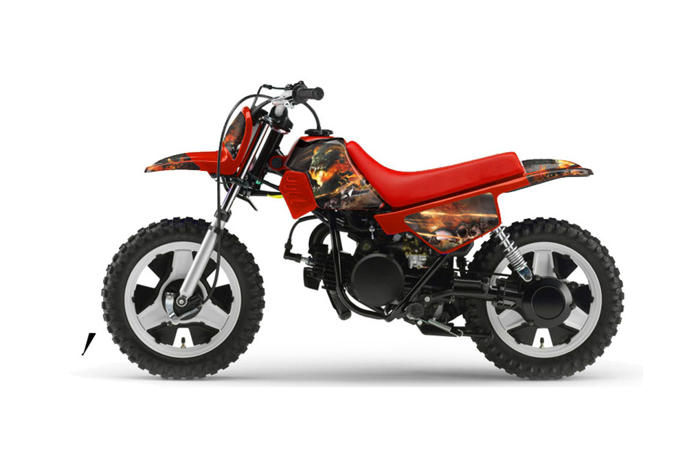 Yamaha PW80 Dirt Bike Graphic Kit - 1996-2006 Firestorm Black