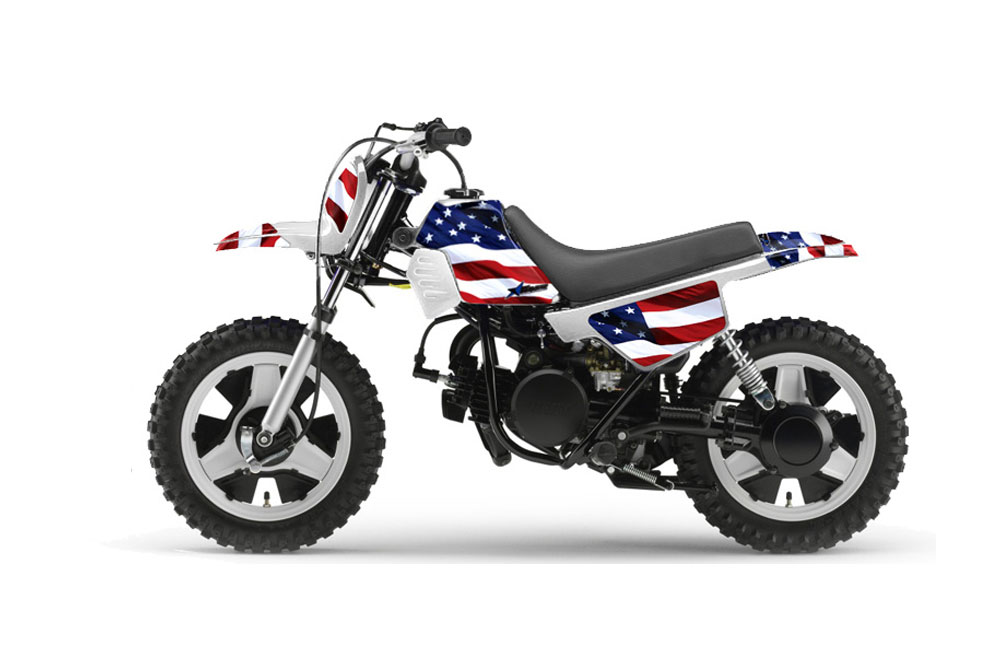 Yamaha PW50 Dirt Bike Graphic Kit - 1990-2022 Stars and Stripes Red White & Blue