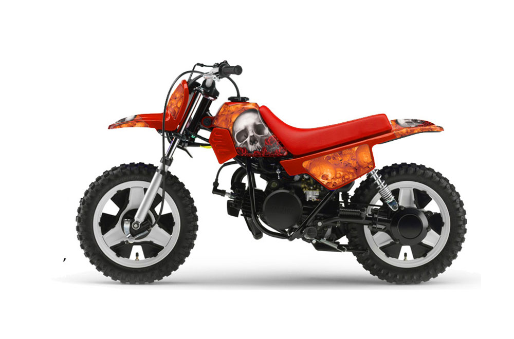 Yamaha PW80 Dirt Bike Graphic Kit - 1996-2006 Bone Collector Orange