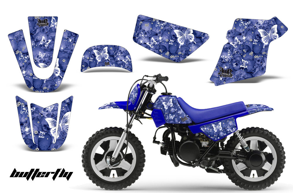 Yamaha PW80 Dirt Bike Graphic Kit - 1996-2006 Butterfly Blue