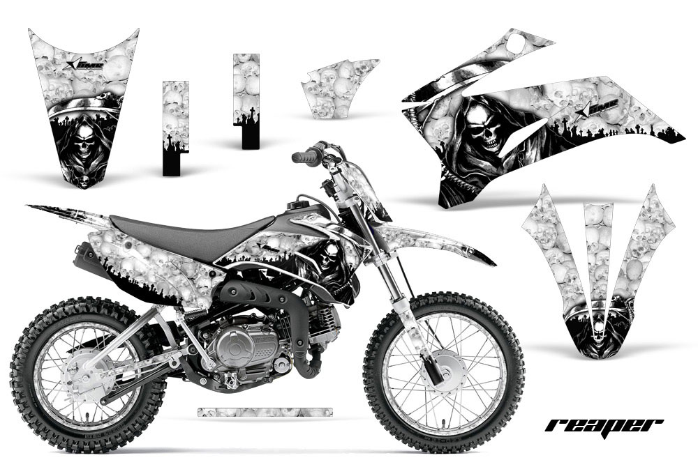 Yamaha TTR110 Dirt Bike Graphic Kit - 2008-2022 Reaper White