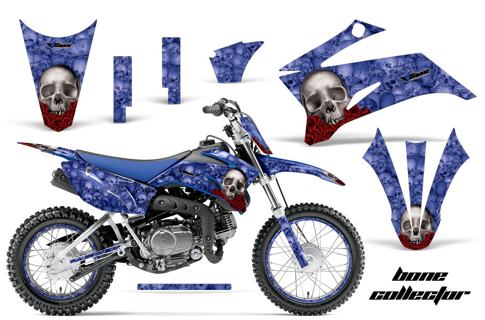 Yamaha TTR110 Dirt Bike Graphic Kit - 2008-2022 Bone Collector Blue