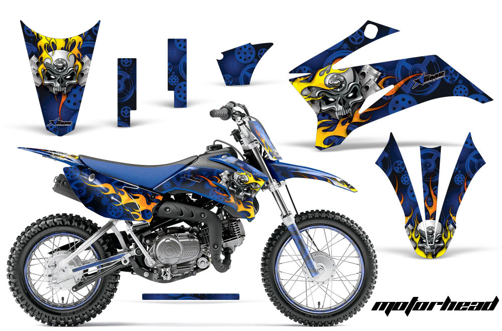 Yamaha TTR110 Dirt Bike Graphic Kit - 2008-2022 Motorhead Blue