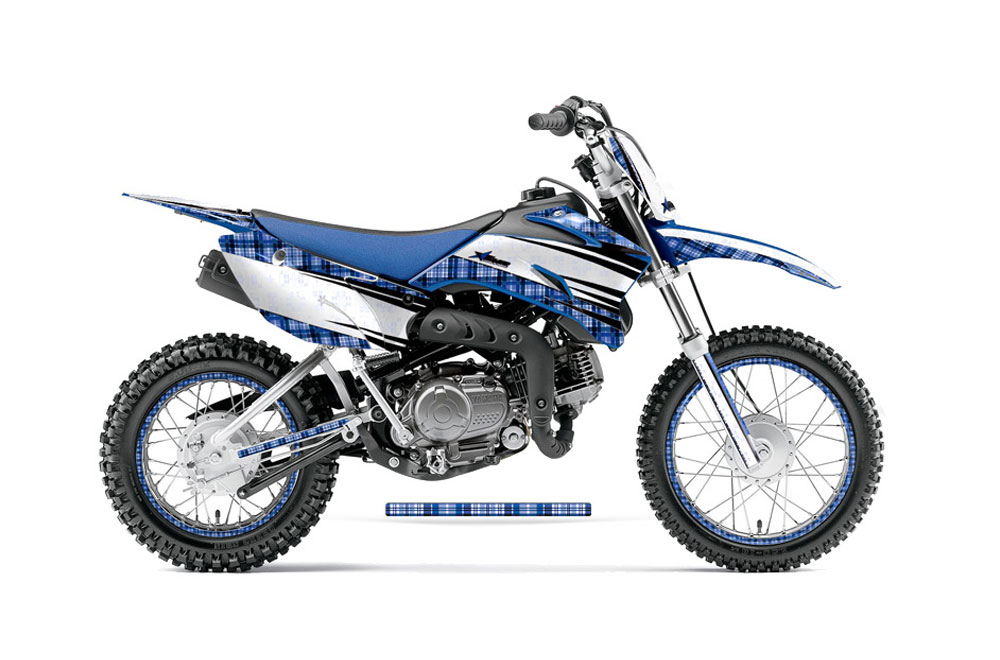 Yamaha TTR110 Dirt Bike Graphic Kit - 2008-2022 Plaid Blue