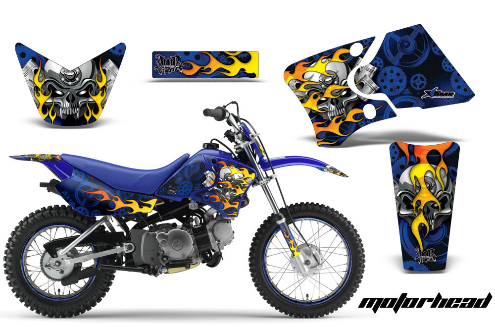 Yamaha TTR90 Dirt Bike Graphic Kit - 2000-2007 Motorhead Blue