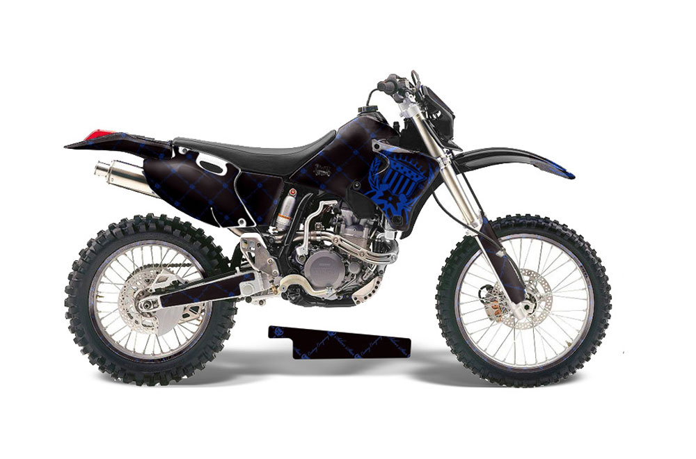 Yamaha WR250 Dirt Bike Graphic Kit - 1998-2002 Silver Star - Reloaded Blue
