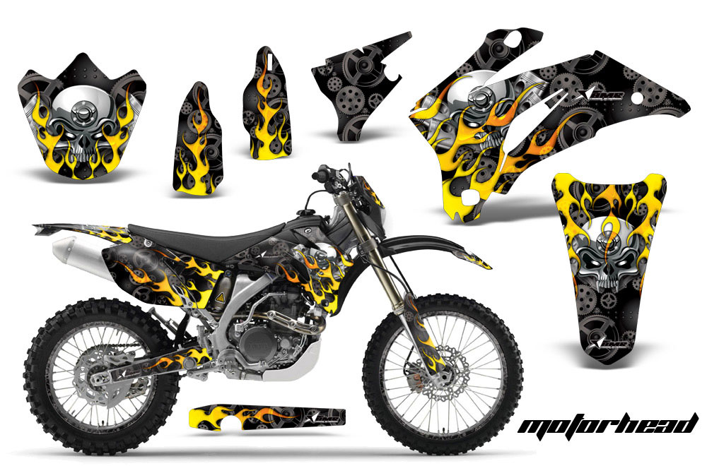 Yamaha WR250F Dirt Bike Graphic Kit - 2007-2014 Motorhead Black
