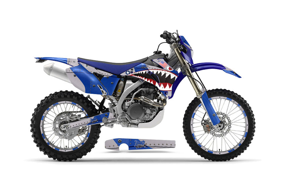 Yamaha WR250F Dirt Bike Graphic Kit - 2007-2014 P40 Warhawk Blue