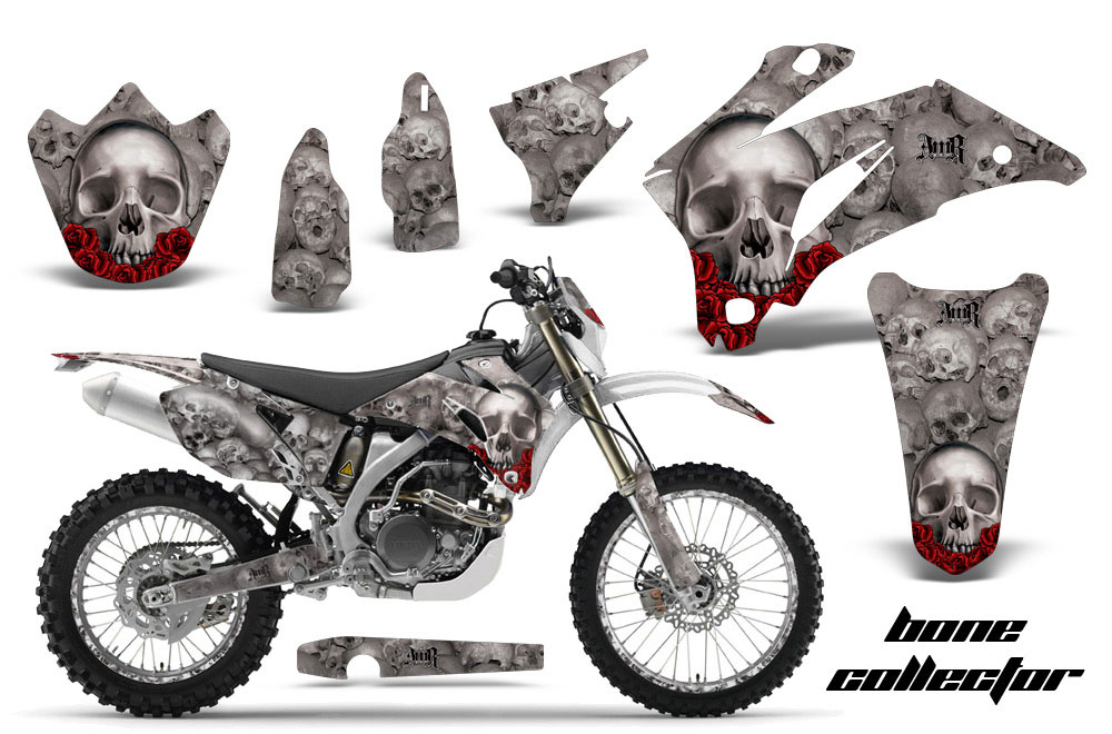 Yamaha WR250F Dirt Bike Graphic Kit - 2007-2014 Bone Collector White