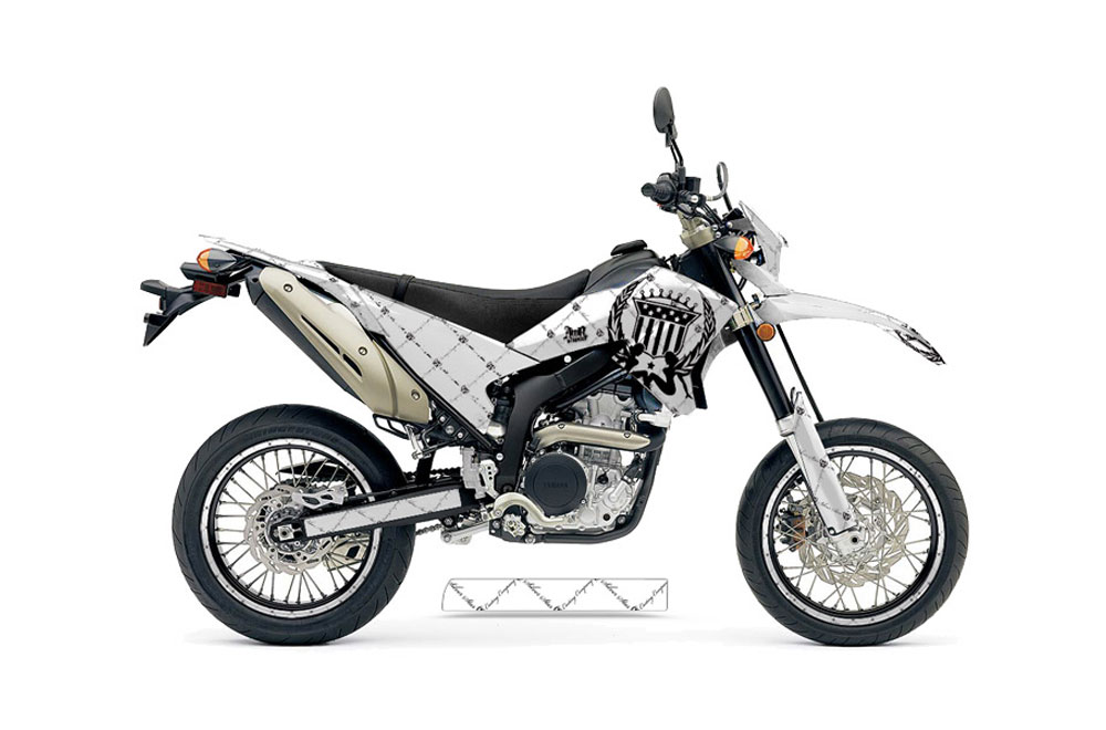Yamaha WR250 R/X Dirt Bike Graphic Kit - 2007-2016 Silver Star - Reloaded White