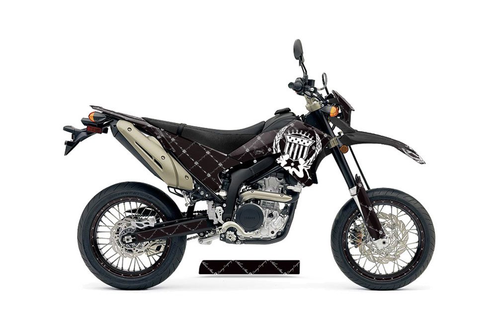 Yamaha WR250 R/X Dirt Bike Graphic Kit - 2007-2016 Silver Star - Reloaded Black