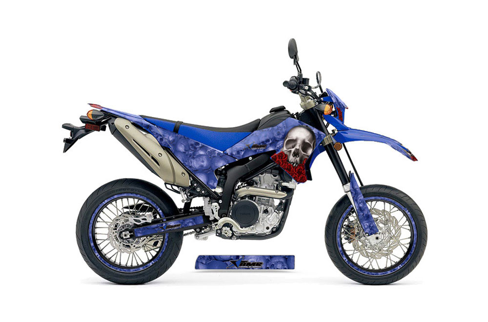 Yamaha WR250 R/X Dirt Bike Graphic Kit - 2007-2016 Bone Collector Blue