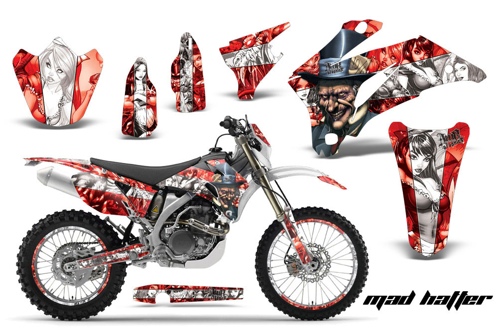 Yamaha WR450F Dirt Bike Graphic Kit - 2007-2011 Mad Hatter Red