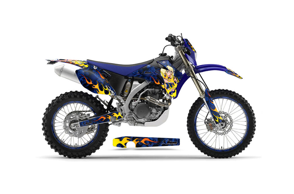 Yamaha WR450F Dirt Bike Graphic Kit - 2007-2011 Motorhead Mandy Blue
