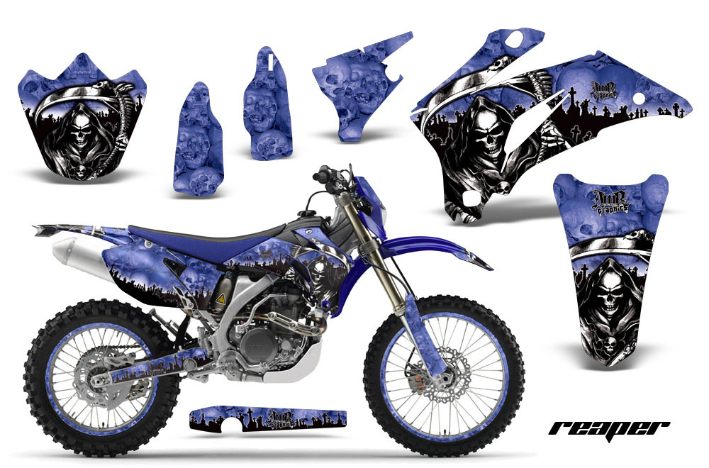 Yamaha WR450F Dirt Bike Graphic Kit - 2007-2011 Reaper Blue