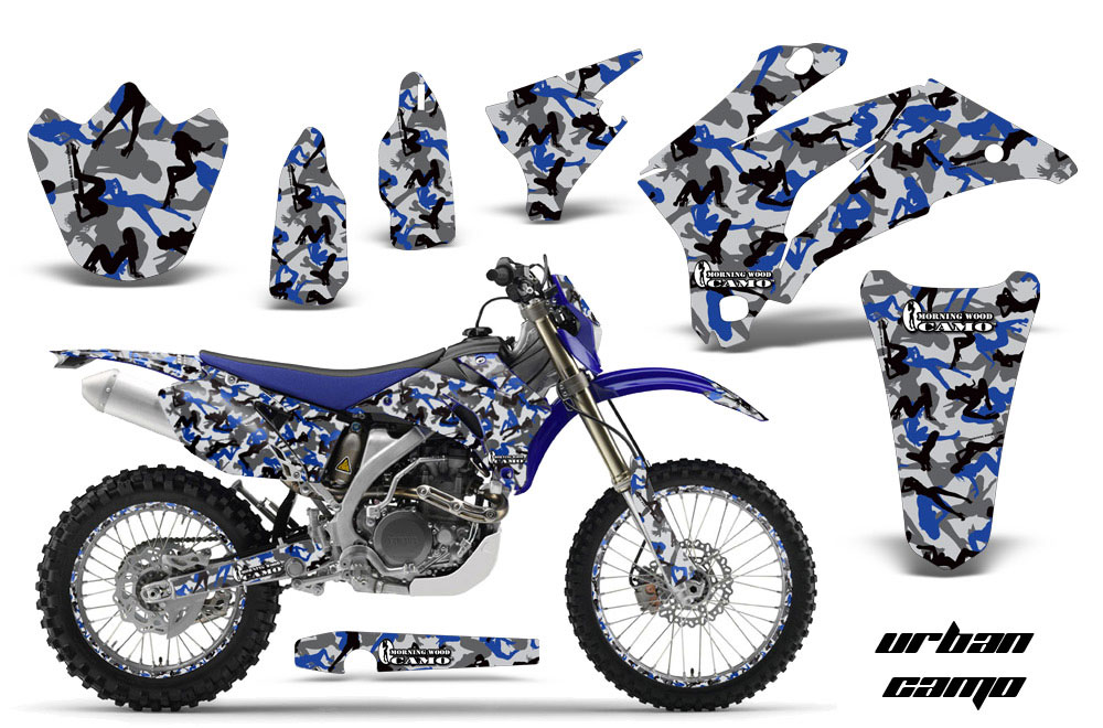 Yamaha WR450F Dirt Bike Graphic Kit - 2007-2011 Urban Camo Blue